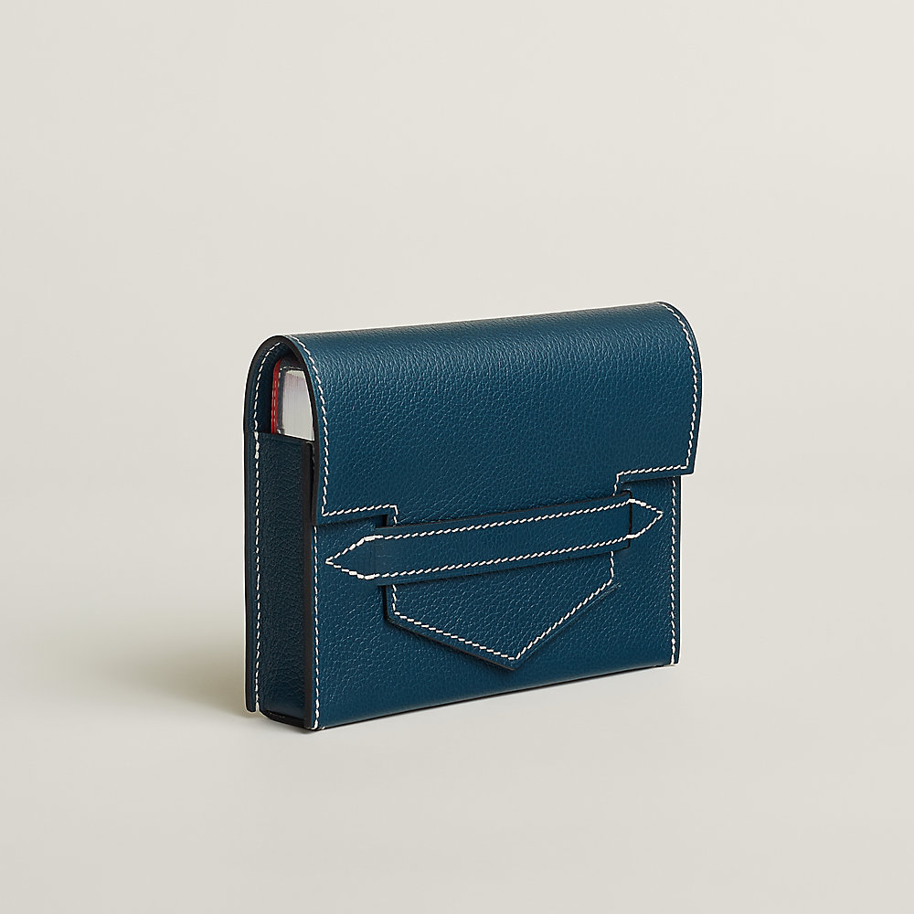Etui à cartes de bridge Lord Pocket - Bleu | Hermès Belgique